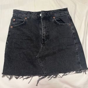 Top Shop Black Denim Skirt